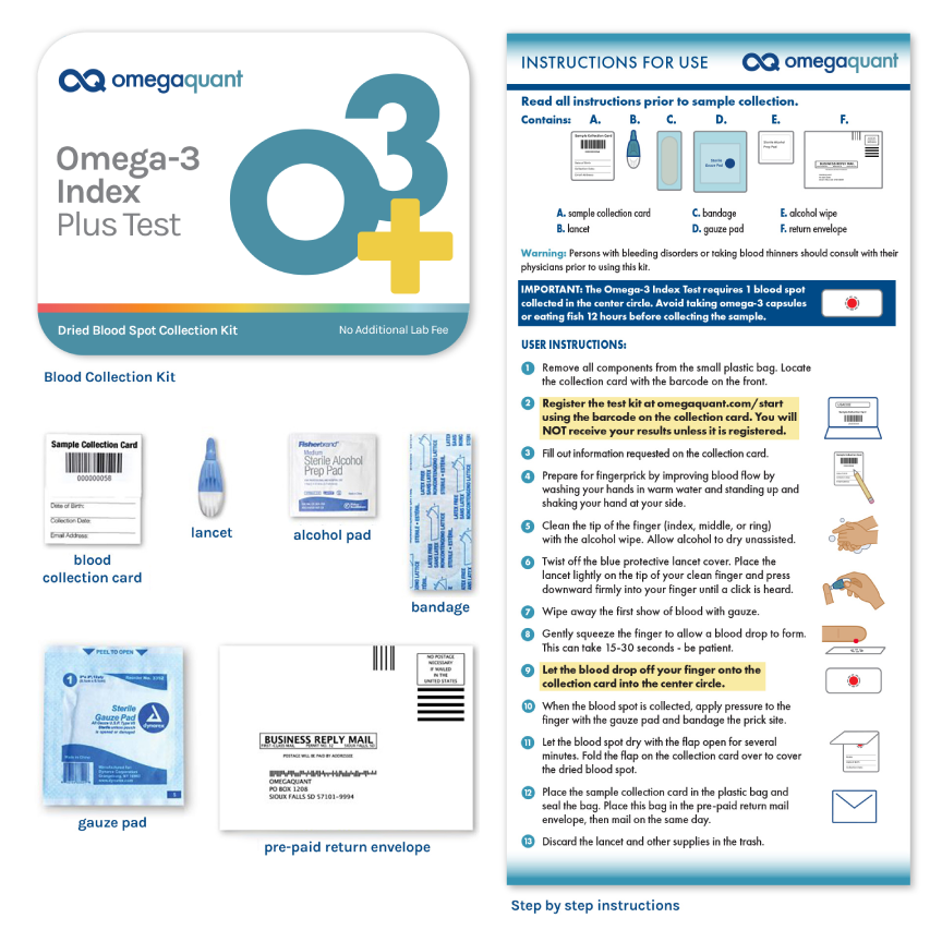 Omega-3 Index Plus Test Kit